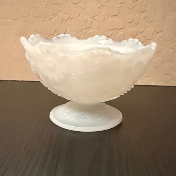 White Pedestal Bowl - Picture 3 of 8